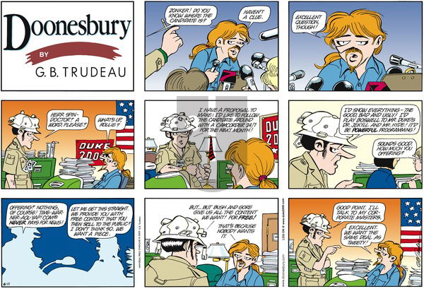 Doonesbury on Sunday June 11, 2000 Comic Strip