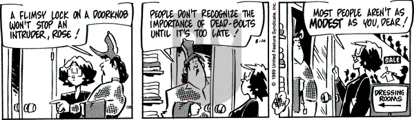 Rose is Rose on Thursday August 10, 1989 Comic Strip