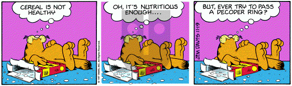 Garfield on Wednesday November 19, 1997 Comic Strip