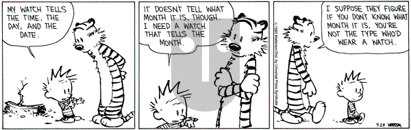 Calvin and Hobbes on Friday September 24, 1993 Comic Strip