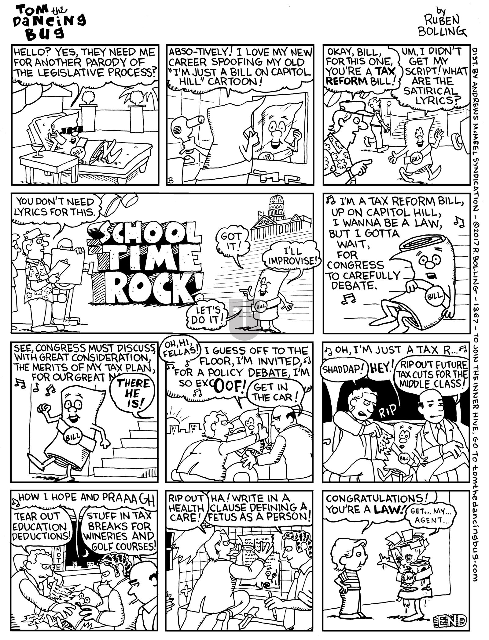 Tom the Dancing Bug - Monday December 11, 2017 Comic Strip