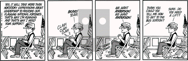 Doonesbury on Friday February 15, 1980 Comic Strip