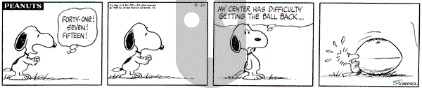 Peanuts on Saturday September 20, 1969 Comic Strip