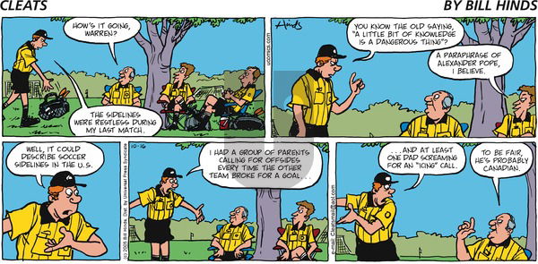 Cleats on Sunday October 16, 2005 Comic Strip