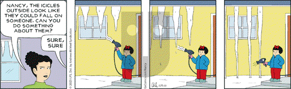 Nancy - Friday December 8, 2023 Comic Strip