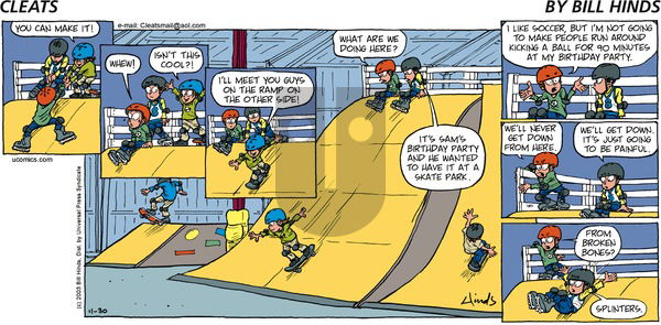 Cleats on Sunday November 30, 2003 Comic Strip