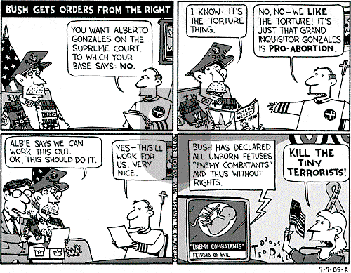 Ted Rall on Thursday July 7, 2005 Comic Strip