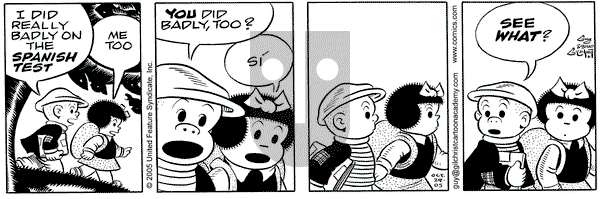 Nancy on Saturday October 29, 2005 Comic Strip