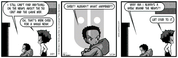 The Boondocks on Monday October 22, 2012 Comic Strip