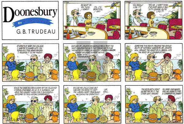 Doonesbury on Sunday January 20, 1985 Comic Strip