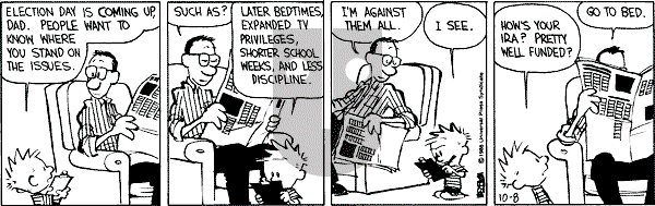 Calvin and Hobbes - Saturday October 8, 1988 Comic Strip