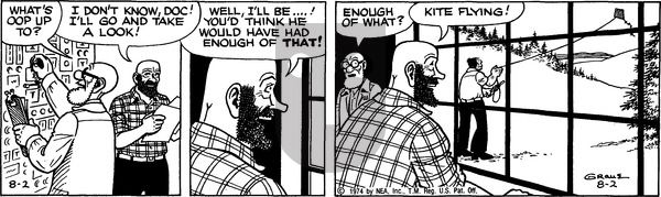 Alley Oop on Friday August 2, 1974 Comic Strip