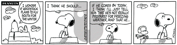 Peanuts on Saturday November 6, 1976 Comic Strip