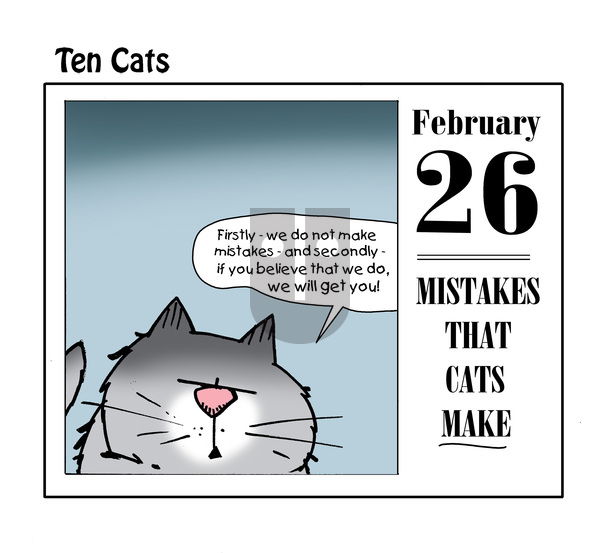 Ten Cats on Wednesday February 26, 2025 Comic Strip