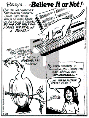 Ripley's Believe It or Not on Tuesday January 28, 1997 Comic Strip