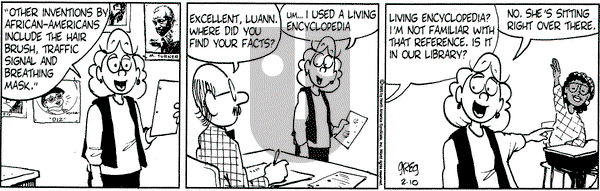 Luann on Friday February 10, 1995 Comic Strip