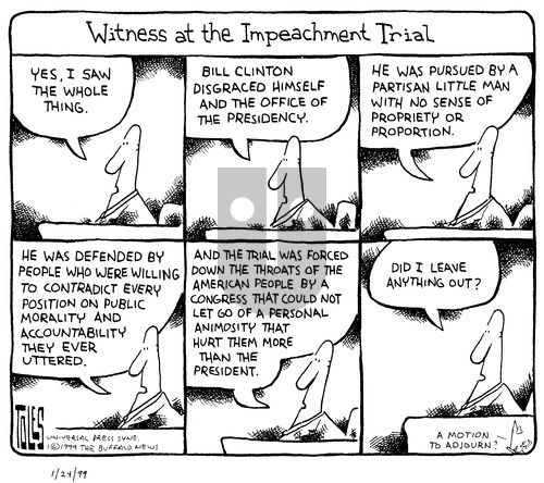 Tom Toles on Sunday January 24, 1999 Comic Strip