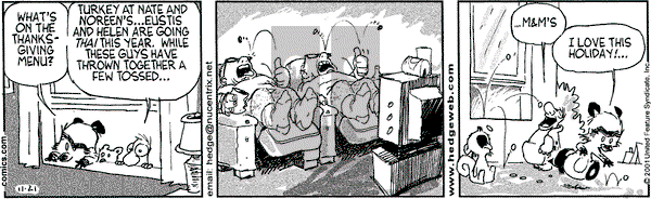 Over the Hedge on Wednesday November 21, 2001 Comic Strip