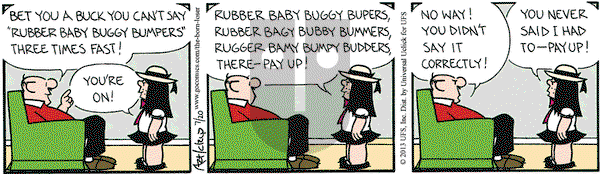 The Born Loser on Saturday July 20, 2013 Comic Strip