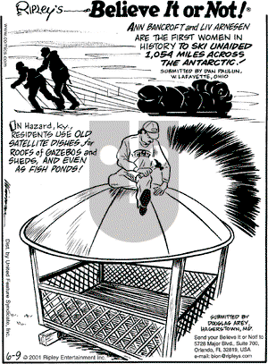 Ripley's Believe It or Not on Saturday June 9, 2001 Comic Strip