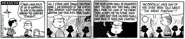 Peanuts on Thursday June 23, 1966 Comic Strip