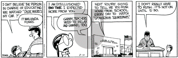 Grand Avenue on Wednesday February 12, 2003 Comic Strip