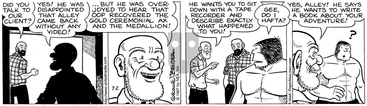 Alley Oop - Wednesday July 2, 1997 Comic Strip