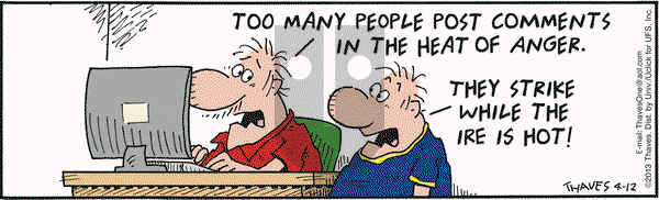 Frank and Ernest on Friday April 12, 2013 Comic Strip