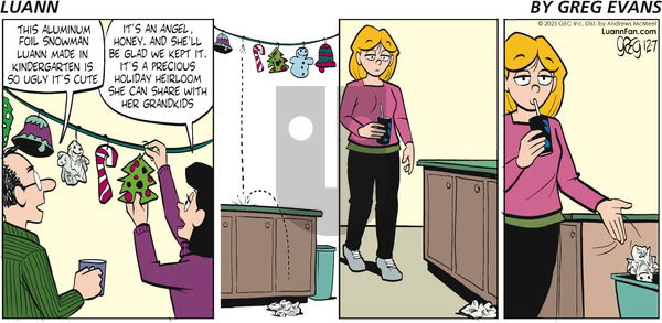 Luann on Sunday December 7, 2025 Comic Strip