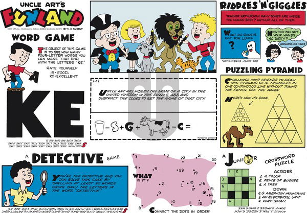 Uncle Art's Funland on Sunday July 17, 2022 Comic Strip
