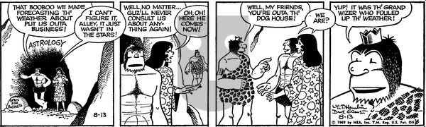 Alley Oop on Wednesday August 13, 1969 Comic Strip
