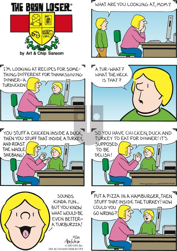 The Born Loser on Sunday November 24, 2013 Comic Strip