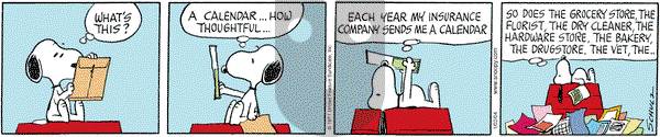 Peanuts on Friday January 2, 2004 Comic Strip