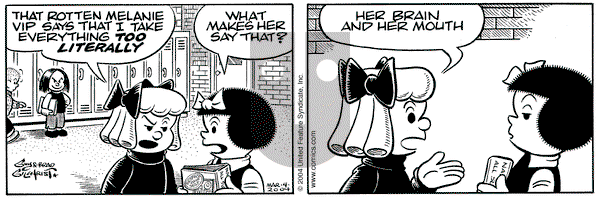 Nancy on Thursday March 4, 2004 Comic Strip