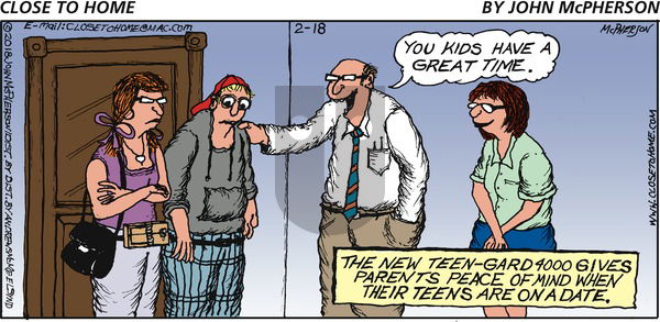 Close to Home on Sunday February 18, 2018 Comic Strip