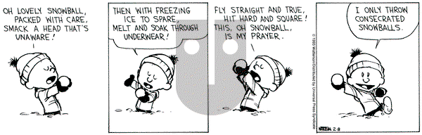 Calvin and Hobbes on Monday February 8, 1993 Comic Strip
