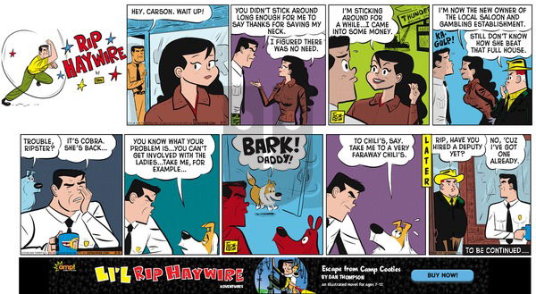 Rip Haywire on Sunday May 8, 2016 Comic Strip