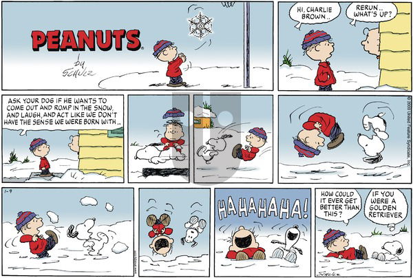 Peanuts on Sunday January 9, 2000 Comic Strip