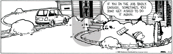 Calvin and Hobbes - Saturday February 2, 2013 Comic Strip