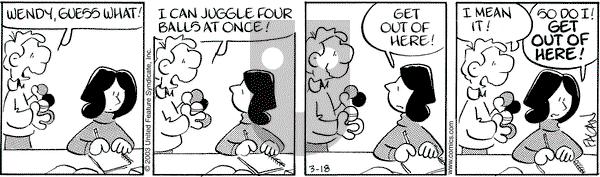Drabble on Tuesday March 18, 2003 Comic Strip
