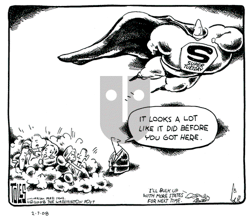 Tom Toles on Thursday February 7, 2008 Comic Strip
