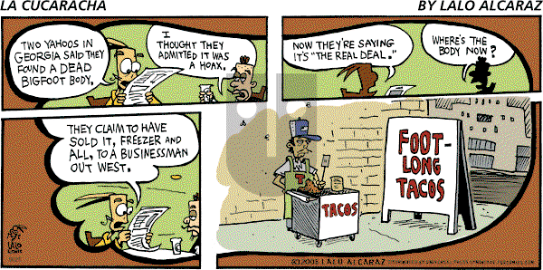La Cucaracha on Sunday September 21, 2008 Comic Strip