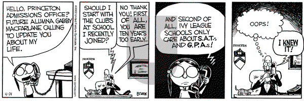 Grand Avenue on Wednesday April 24, 2002 Comic Strip