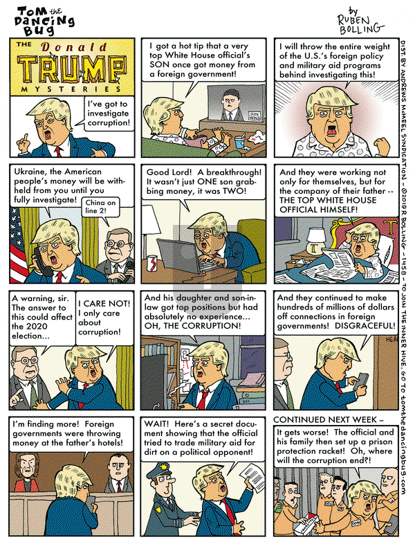 Tom the Dancing Bug on Friday October 11, 2019 Comic Strip