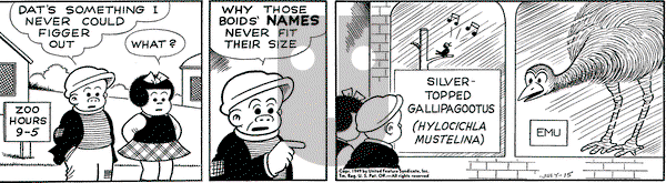 Nancy on Friday July 15, 1949 Comic Strip