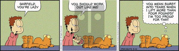 Garfield on Saturday March 14, 2020 Comic Strip
