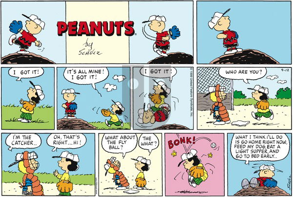 Peanuts on Sunday September 12, 1999 Comic Strip