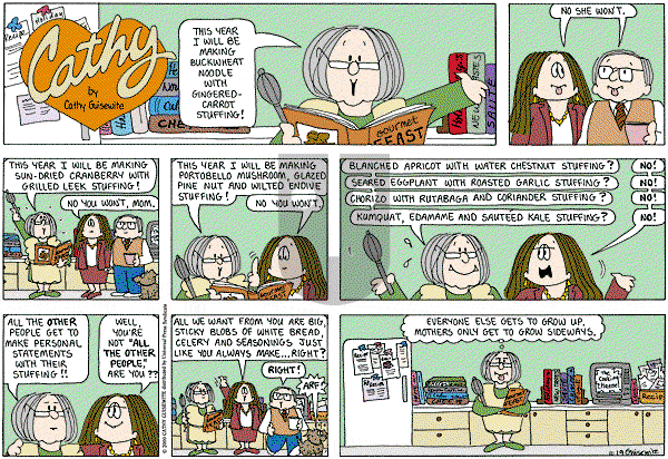 Cathy Classics - Sunday November 20, 2011 Comic Strip