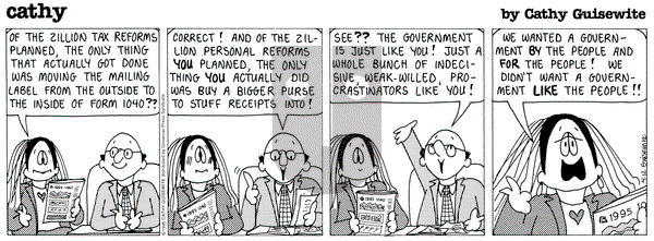 Cathy Classics - Friday April 12, 1996 Comic Strip