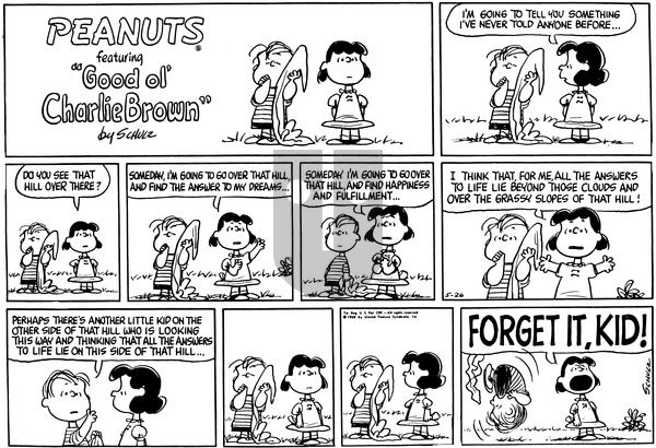 Peanuts on Sunday May 26, 1968 Comic Strip